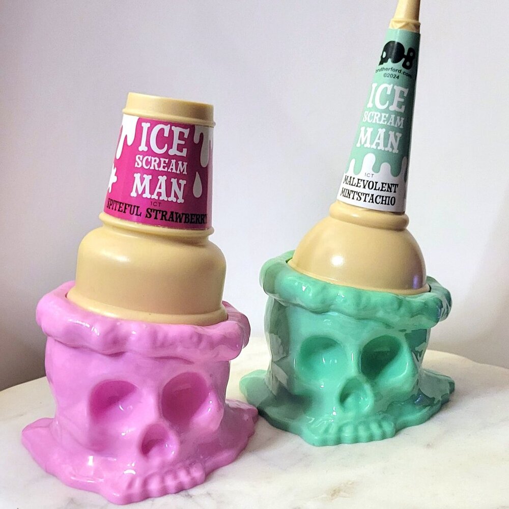 Pastel Goth Ice Cream Cone Figurines